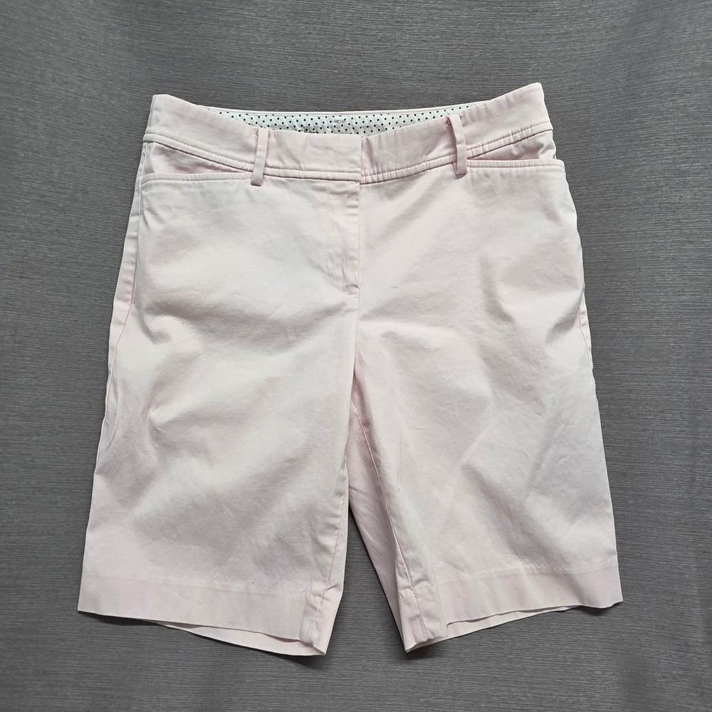 Talbots Perfect Short‎ Womens 6P Pink Cotton Chino Bermuda Shorts 9 Inch Inseam